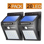 LivEditor 20 LED Solar Motion Sensor Light,Outdoor Weatherproof for Driveway Garden Path Yard-2 pack