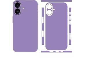 SYGTOYUE Skin Sticker for iPhone 15, 16, 17, Purple Phone Decal Protector Film Vinyl Cover Mobile Wrap for Back Camera Side (