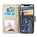 UrSpeedtekLive iPhone X Case, iPhone X Wallet Case, Premium PU Leather Wristlet Flip Case Cover with Card Slots & Stand for Apple iPhone X, Love Tree