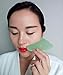 Set of 2 Gua Sha Facial Massagers of Jade Stone, Excellent Massage and Skincare Tool
