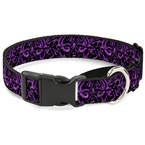 Buckle-Down Martingale Dog Collar - Mohawk Skulls - NO Star