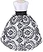 White Satin Black Velvet Special Occasion Holiday Dress w/Black Sash Girl 6