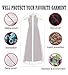FABISON Garment Bags 60 Inch Lightweight Suit Bags Proof Clear Garment Covers Bags with Full Zipper Storage for Suits Dresses Pack of 6