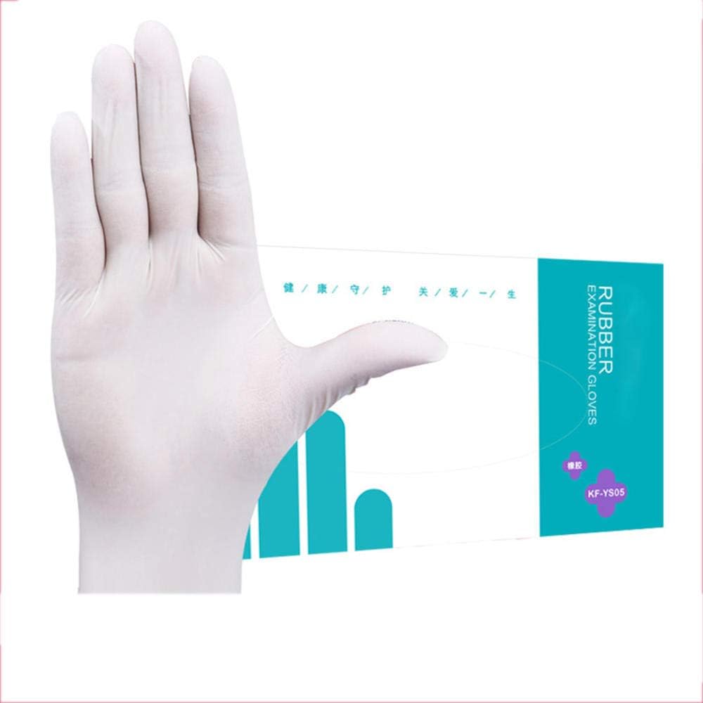 Xervg Disposable rubber gloves silicone latex surgeon protective examination gloves-M_Durable milky