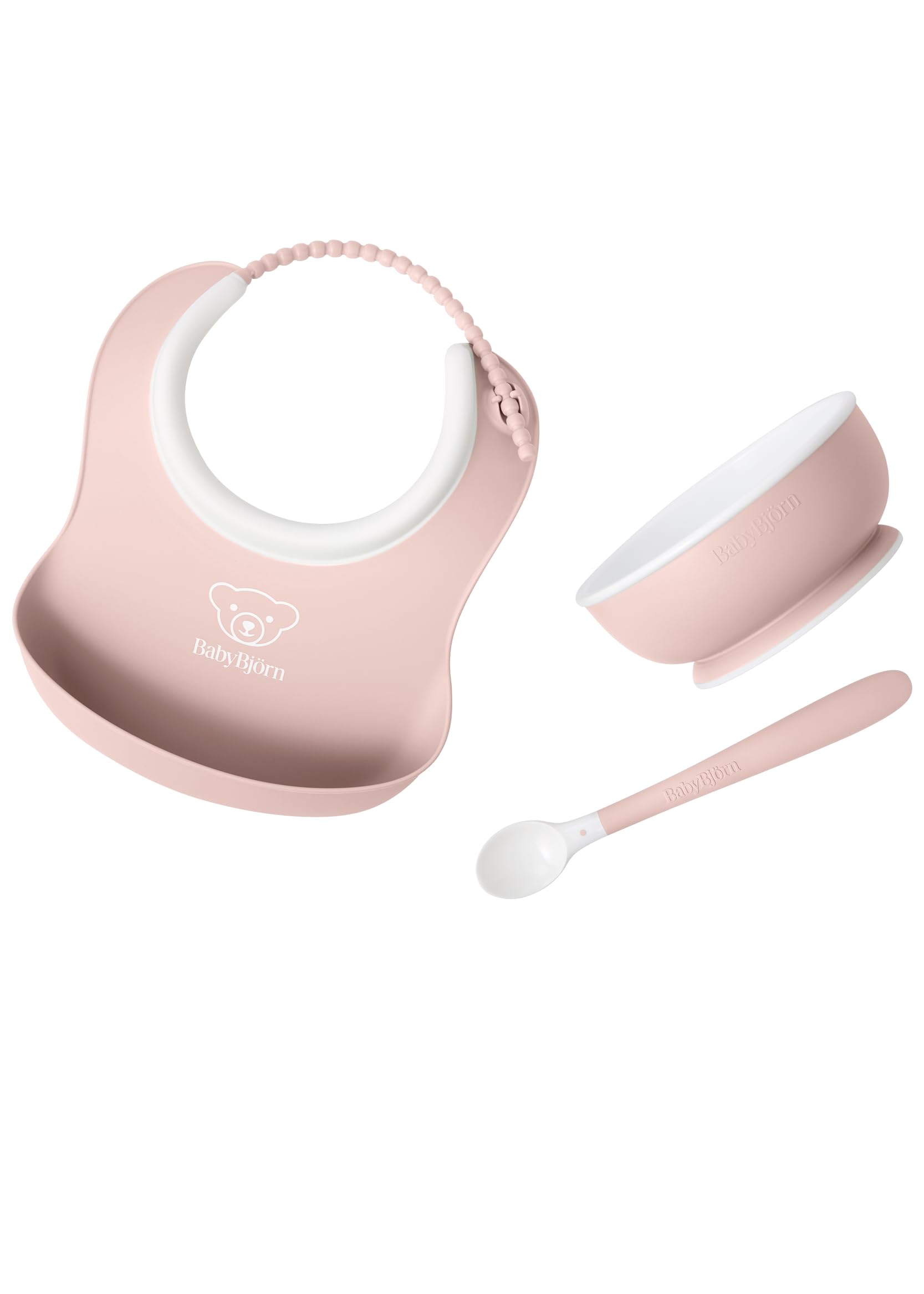 BabyBjörn Baby Feeding Set, 3 pcs, Powder Pink