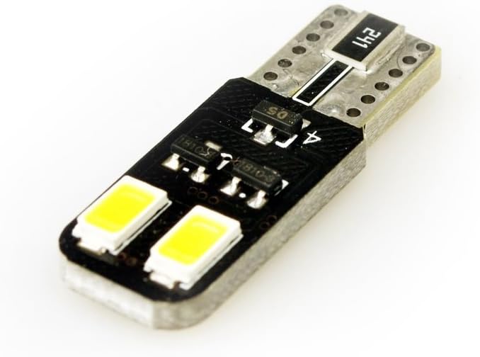 Lumiplux T10 W5W 168 194 Canbus 12V 6500K Pure White LED Car Light Bulb 4X5730SMD (Pack of 2)