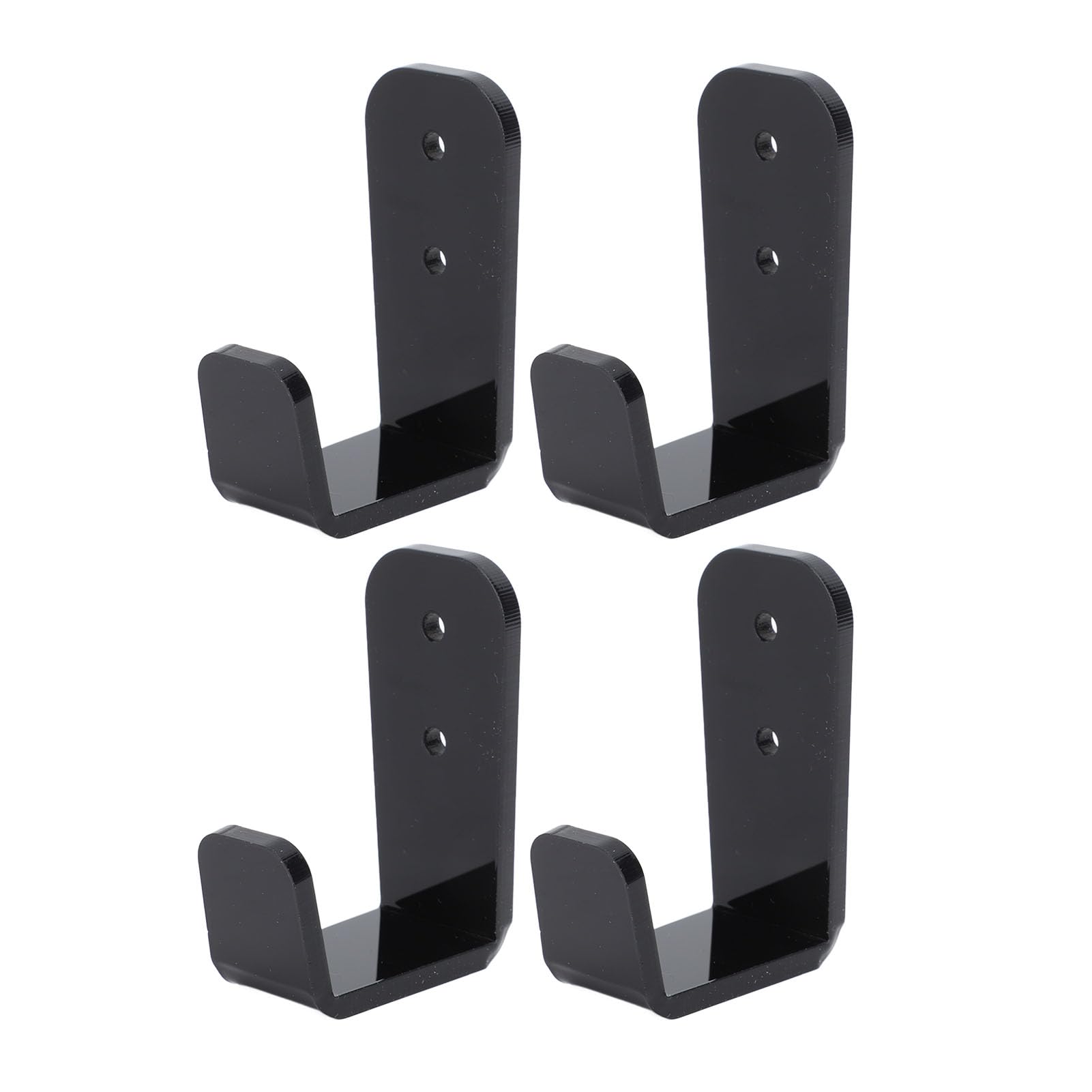 Natudeco 4Pcs Hockey Stick Display Rack Acrylic Hockey Stick Hanger Wall Mount Hockey Stick Holder Black Hockey Stick Shelf for Club Bar Garage Home