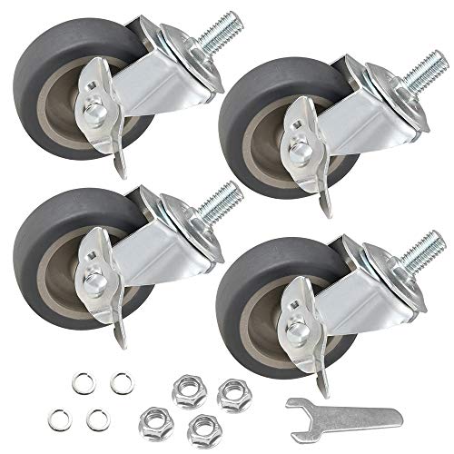 JEMVOTIC Caster Wheels, 1/2”13x1”(Screw Diameter 1/2”, Screw height 1”) Threaded Stem Casters