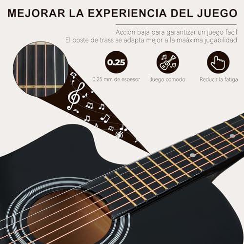 38 inch Electroacústica Guitarra Folk Para Diestros Regalos De Cumpleaños/Regalos De Navidad Con Equalizador, Afinadores, Correas,Cuerdas Para Instrumentos,Plumillas, Abrazadera Triangular Etc.