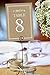 Printed Party Table Card Numbers 1-25, Double-Sided, Rustic Kraft