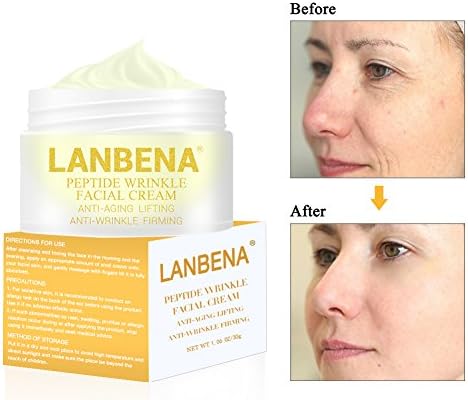Anti-Ageing Day Cream Moisturiser, with Hyaluronic Acid, Peptide Anti-Wrinkle Facial Cream for Face Day & Night Will Reduce Wrinkles & Spots, 30ml