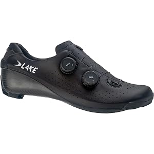 Lake CX400 Wide Cycling Shoe Black/White 43.5