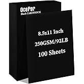 100 Sheets White Cardstock 8.5x11, 92lb Card Stock Construction Print Paper | 92lb/250gsm Thick Card Stock Paper, Heavy Cards