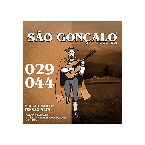 Encordoamento em Nylon Cristal TensĂŁo Pesada com Bolinha para ViolĂŁo - 11040