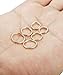 THUNARAZ 3 Pair Stainless Steel 16G Sleeper Earrings Septum Clicker Nose Lip Ring Body Piercing Rose Gold Tone