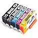 Kingway 5 Color 564 XL Compatible Ink Cartridge Replacement for 564XL 1 set Used in Photosmart 5520 6510 6520 7520 7525 D5460 D7560