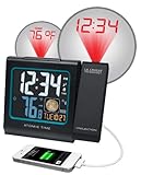 La Crosse Technology 616-146A Color LCD Projection 5-Inch Alarm Clock with Moon Phase