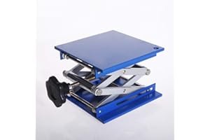 SUCOHANS Lab Jack Stand Table Lift Laboratory Lift Aluminium Oxide Lab Stand Lifter Scientific Scissor Lifting Jack Platform (6''X6'')