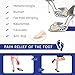 COOLKESI 6 Pairs Metatarsal Pads, Soft Gel Insole Ball of Foot Cushions, Reusable Silicone Foot Pads, All Day Pain Relief and Comfort, One Size Fits Shoe Inserts for Women and Men