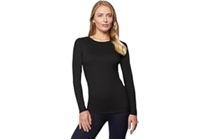32 Degrees Heat Womens Ultra Soft Thermal Lightweight Baselayer Crew Neck Long Sleeve Top