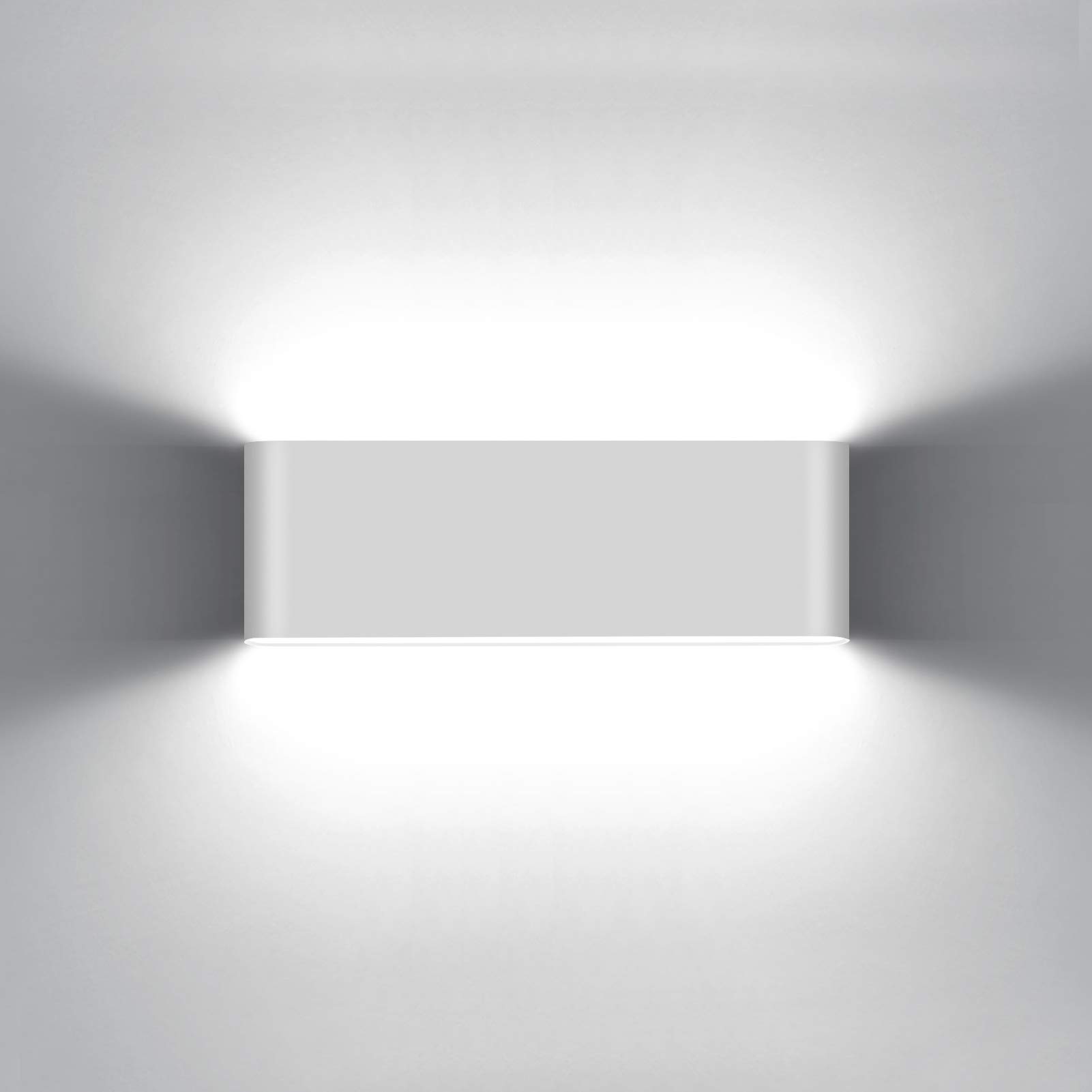 KAWELL 20W Modern Wall Lamp LED Wall Light Up Down Aluminum Wall Wash Lights Waterproof IP65 Outdoor Indoor for Bedroom Living Room Bathroom Stairs Porch Corridor Hallway, White 6000K