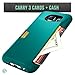 Smartish Galaxy S6 Wallet Case - Wallet Slayer Vol. 1 - Ultra Slim Protective Wallet Cover - (Silk) - Pacific Green