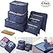 M-jump 6 Set Travel Luggage Organizer Packing Cubes, Laundry Bags & Digital Pouch, Luggage Compression Pouches(Navy Blue)