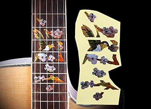 Fretboard Markers Inlay Sticker Decal for Guitar & Bass,Ornate Bird & Flower