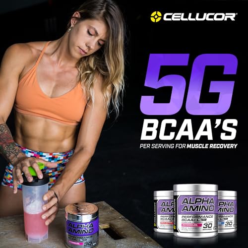 Cellucor Alpha Amino EAA & BCAA Powder | Branched Chain Essential Amino Acids + Electrolytes | Fruit Punch | 30 Servings