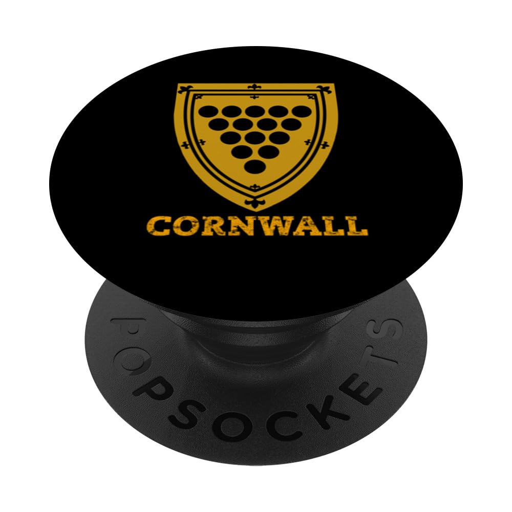 Medieval Cornish Shield Tshirt Gift from Cornwall UK PopSockets Swappable PopGrip