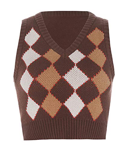 brown sweater vest