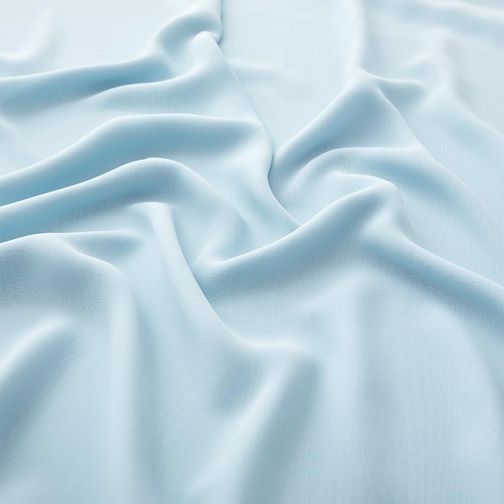 MaiMaiSuan 60" Wide Light Blue Chiffon Fabric by