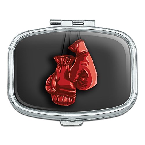 Red Boxing Gloves Boxer Rectangle Pill Case Trinket Gift Box
