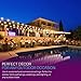 Monond PDTXCLS 48 FT LED Weatherproof Outdoor String Lights by Proxy Lighting - 15 Hanging Sockets - Perfect Patio Bistro Lights - 2 Watt Dimmable LED Bulbs Included