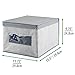 mDesign Large Soft Stackable Fabric Baby Nursery Storage Organizer Holder Bin Box with Front Window/Lid for Child/Kids Bedroom, Playroom, Classroom, Lido Collection, 4 Pack, Gray