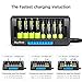 3Pack 8-Slot AA Battery Charger - Fast USB-C Rechargeable Charger for Ni-MH/Li-ion AA Batteries, Smart LED Display, Portable Magnetic Case, Multi-Protection (Not for AAA Batteries)