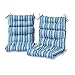 Greendale Home Fashions Outdoor High Back Chair Cushion in Coastal Stripe (set of 2), Sapphire