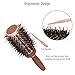 SUPRENT Nano Thermal Ceramic & Ionic Round Barrel Hair Brush with Boar Bristle for Hair Drying, Styling, Curling, Adding Hair Volume and Shine, Nostalgic Gold Color（1.8inch）