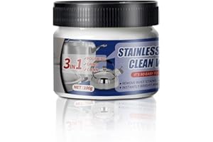 ANRUI Stainless steel cleaning wax, Stainless steel stain remover cleaner and polish, 3-in-1 stainless steel cleaning wax, Metal polishing paste,New stainless steel polishing wax