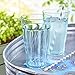 Rhapsody 16-ounce Faceted Plastic Water Tumblers | Turquoise Mist set of 8