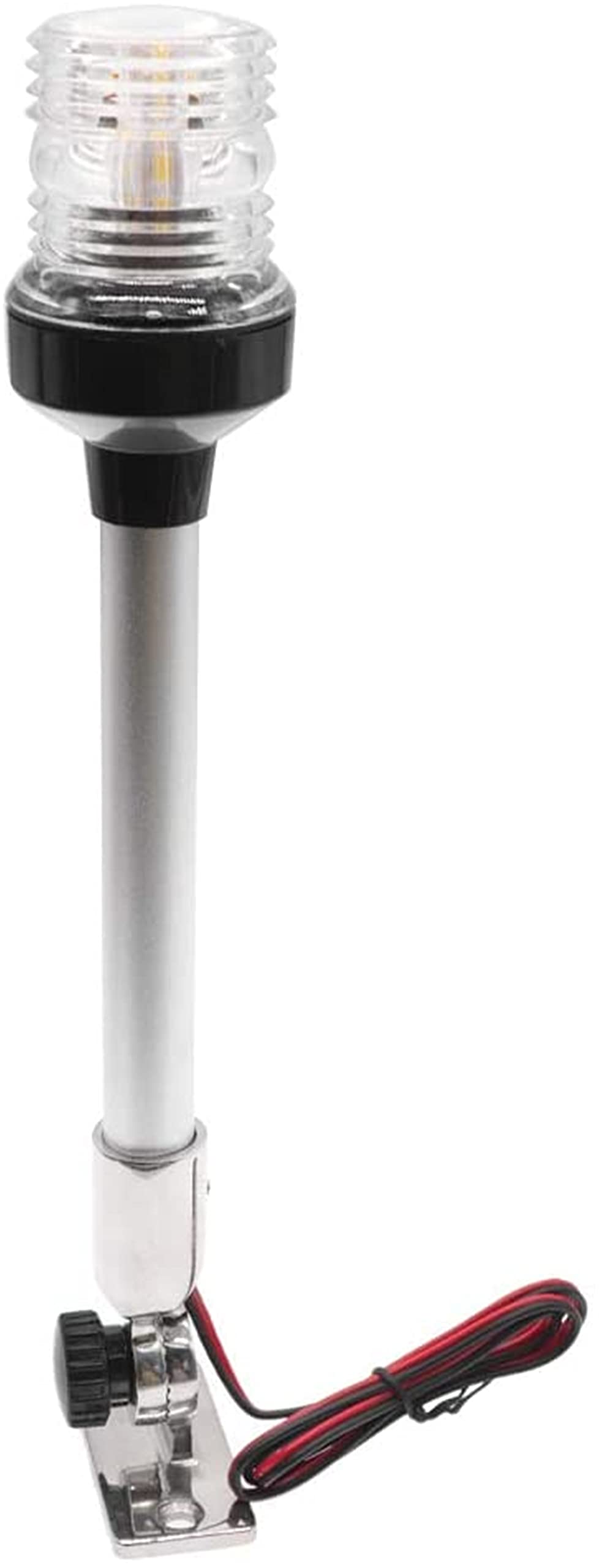 KAOLALI Adjustable Boat Navigation Light LED Marine Anchor Lights for Boat Yacht All Round 360° Pure White 12 V~24V