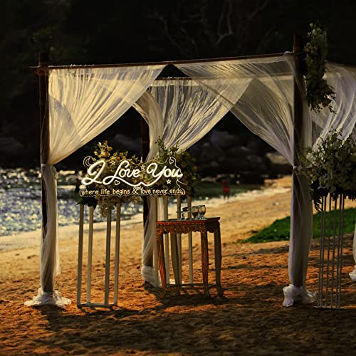 CNDREAM Neon Sign, LED Neon Lights, I Love You Neon Signs for Wall Decor, Used for Neon Signs for Bedroom Wedding Birthday Party Home Wall Decor Bar Salon Neon Sign(24\