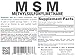 Hard Rhino MSM (Methylsulfonylmethane) Powder, 1 Kilogram (2.2 Lbs), Unflavored, Lab-Tested, Scoop Included