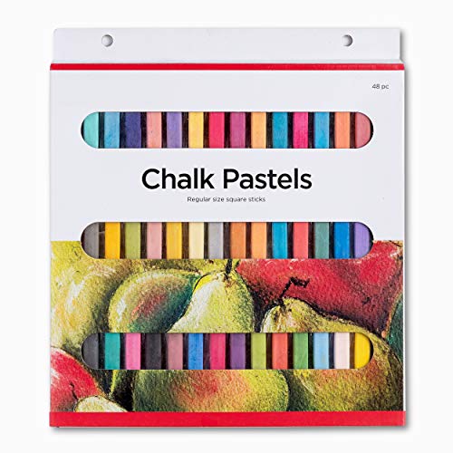 Chalk Pastel, Soft Colored Pastel, for Blending, Gradation, Texture and More - for Artists, Beginners, and Hobbyists - 48 Vibrant Vivid Colors