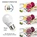 LED Globe Light Bulbs 40 Watts, Aooshine 4 Watt Daylight White 5000K LED Bulb, E26 Medium Screw Base 400 Lumens A15/G45 Shape Decorative Edison Home Lighting Non-Dimmable (Pack of 6)