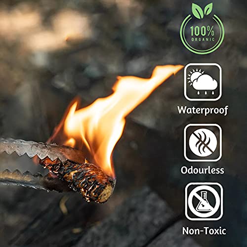 Yibesi Fire Starters for Charcoal,Campfire, Fireplace,Natural Easy Burn Firestarter Super Fast Lighting, 8-10min Burn for Grill, BBQ,Camping Indoor or Outdoor Waterproof and Sealed Packing (50pcs)