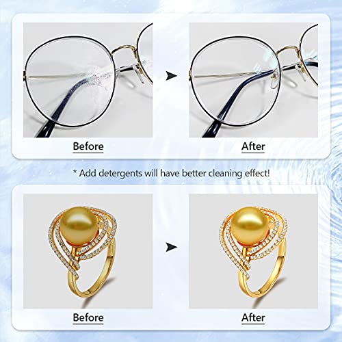 DEKOPRO Mini Ultrasonic Jewelry Cleaner Machine for Rings Glasses