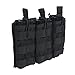 Loglife Tactical Magazine Pouch Holds Holster Triple M4/M16 Open Top Mag Pouch 1000d with Bungee System (BK)