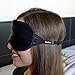 kimkoo Silk Sleep Mask, Super Soft with Adjustable Strap and Eye Mask for Sleeping with Ear Plugs, Blocks Light, Black