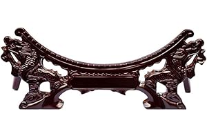 CIYODO Wooden Plate Display Stand 23cm Decorative Wall-mounted Plate Holder Easel Rack for Home Kitchen